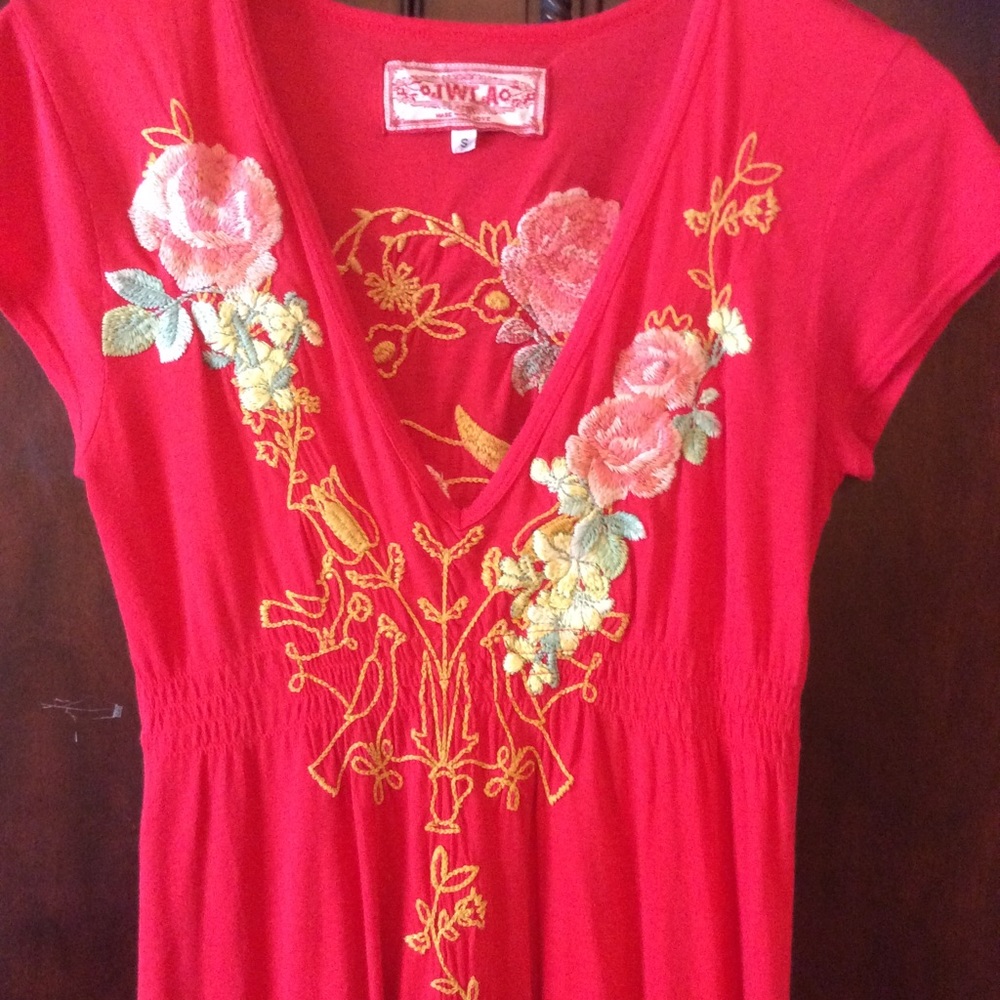 JWLA Johnny Was embroidered dress